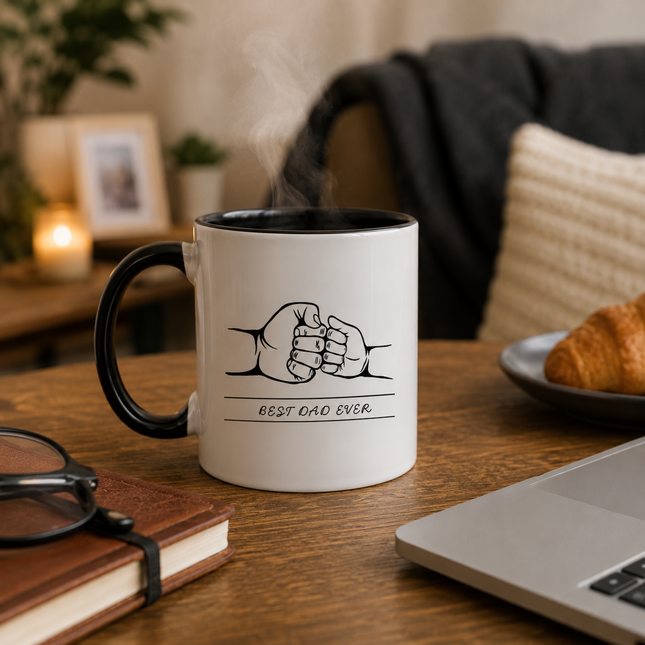 Best Dad Ever Fist Bump Color Changing Coffee Mug | Gift for Dad