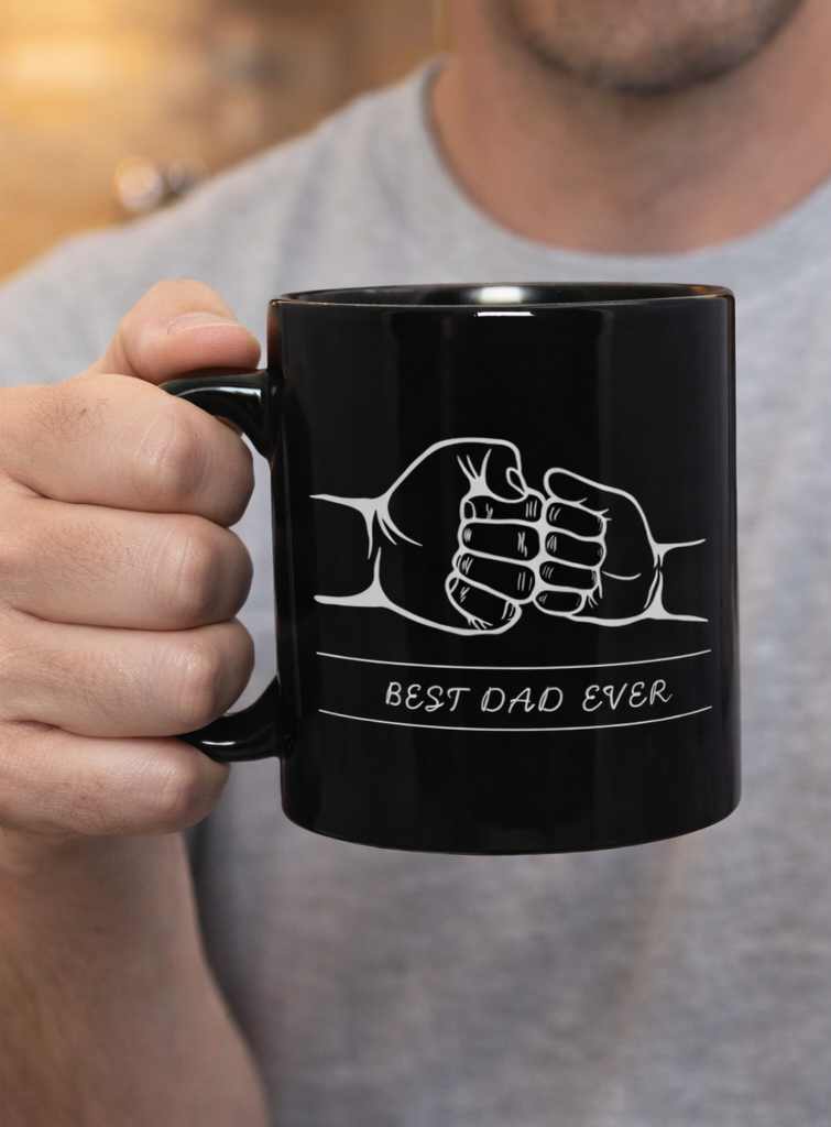 Best Dad Ever Fist Bump Coffee Mug | Gift for Dad