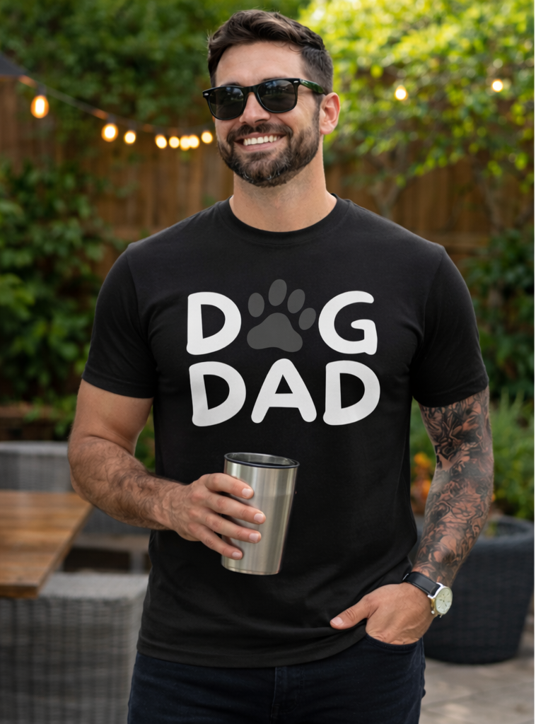 Dog Dad T-Shirt – Soft Combed Cotton Graphic Tee for Proud Pet Fathers