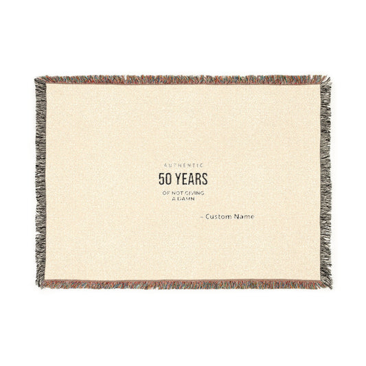 Authentic Milestone Personalized Birthday Woven Blanket
