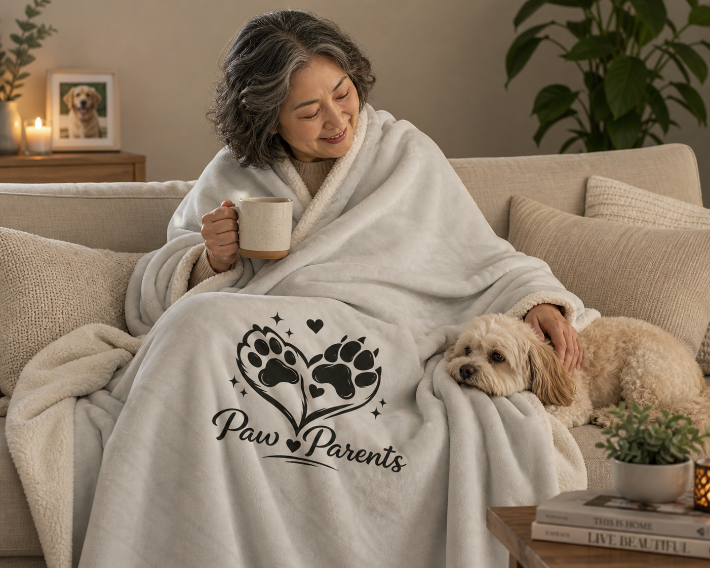 Paw Parents Sherpa Blanket – Cozy Pet Lover Gift
