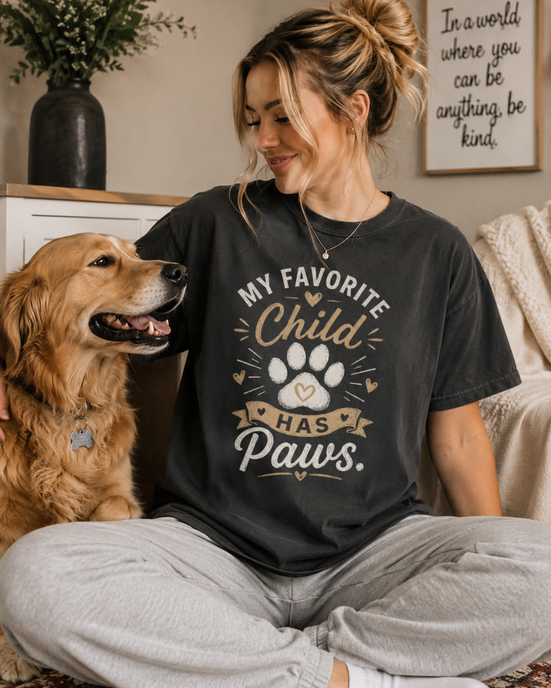 My Favorite Child Had Paws Comfort Colors® Garment-Dyed T-Shirt